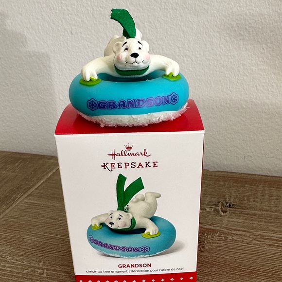Hallmark Other - Hallmark Keepsake Grandson Ornament with Blue and Green Accents